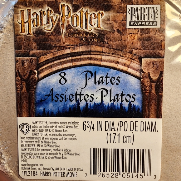 HTF Harry Potter Sorcerer's Stone Party Plates - Picture 6 of 6